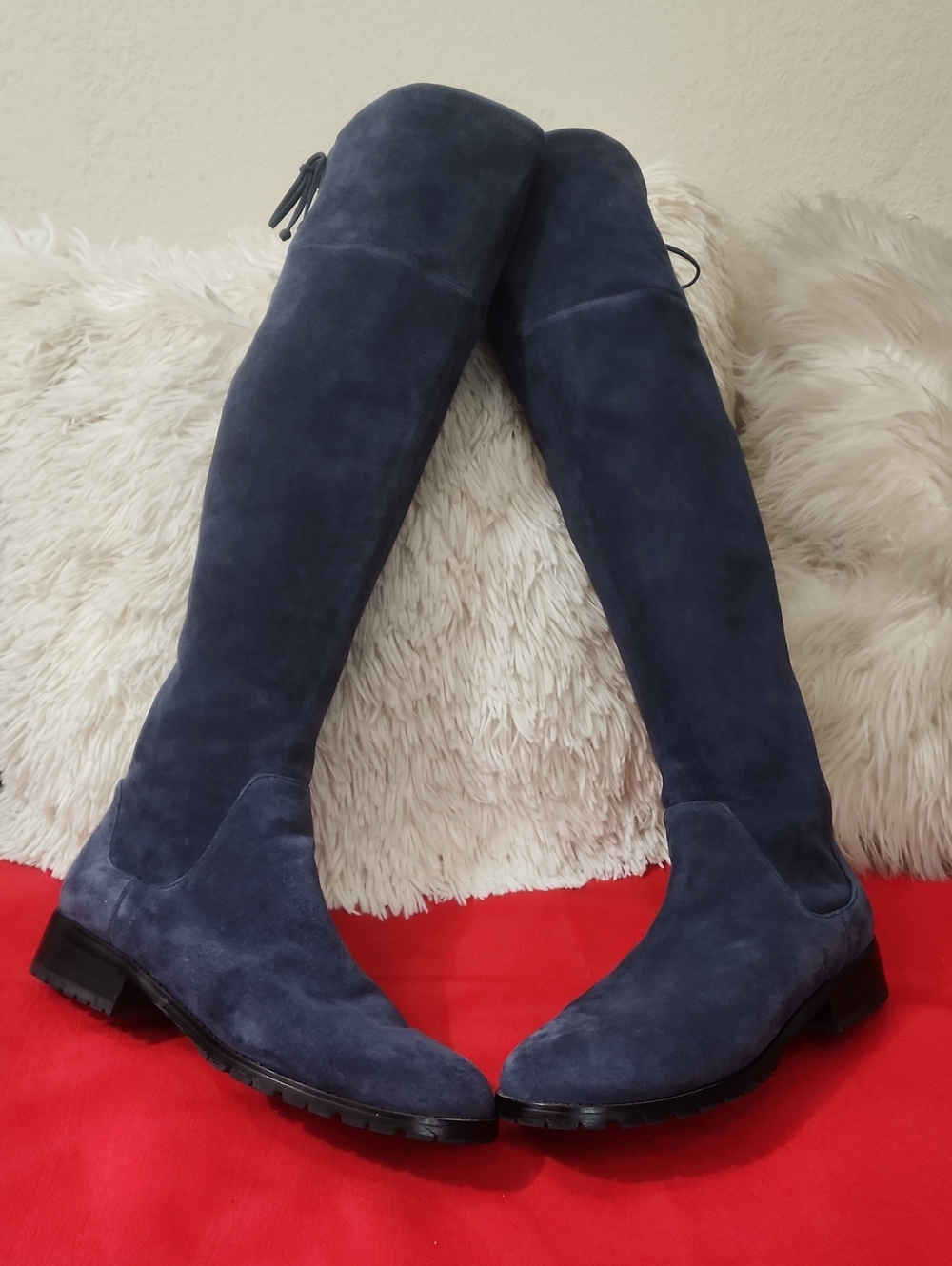 Blondo Navy Suede Over-the-Knee Boots